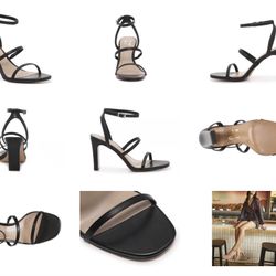 Black Strappy Heels 