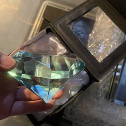 4 Tiffany Blue Diamond Shape Heavy Crystals