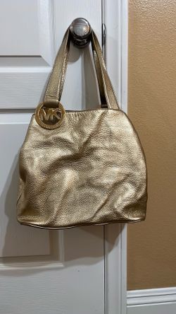 MICHAEL KORS leather gold bag