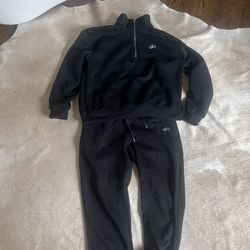 Black Alo Set Quater Zip