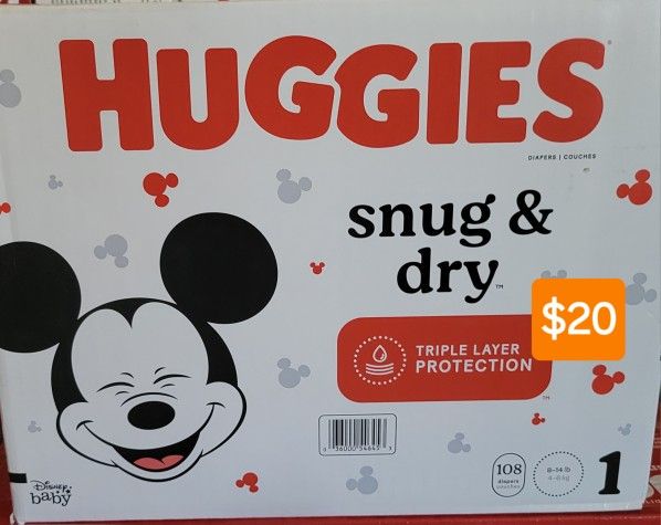 Huggies Diapers Bundle Size 1