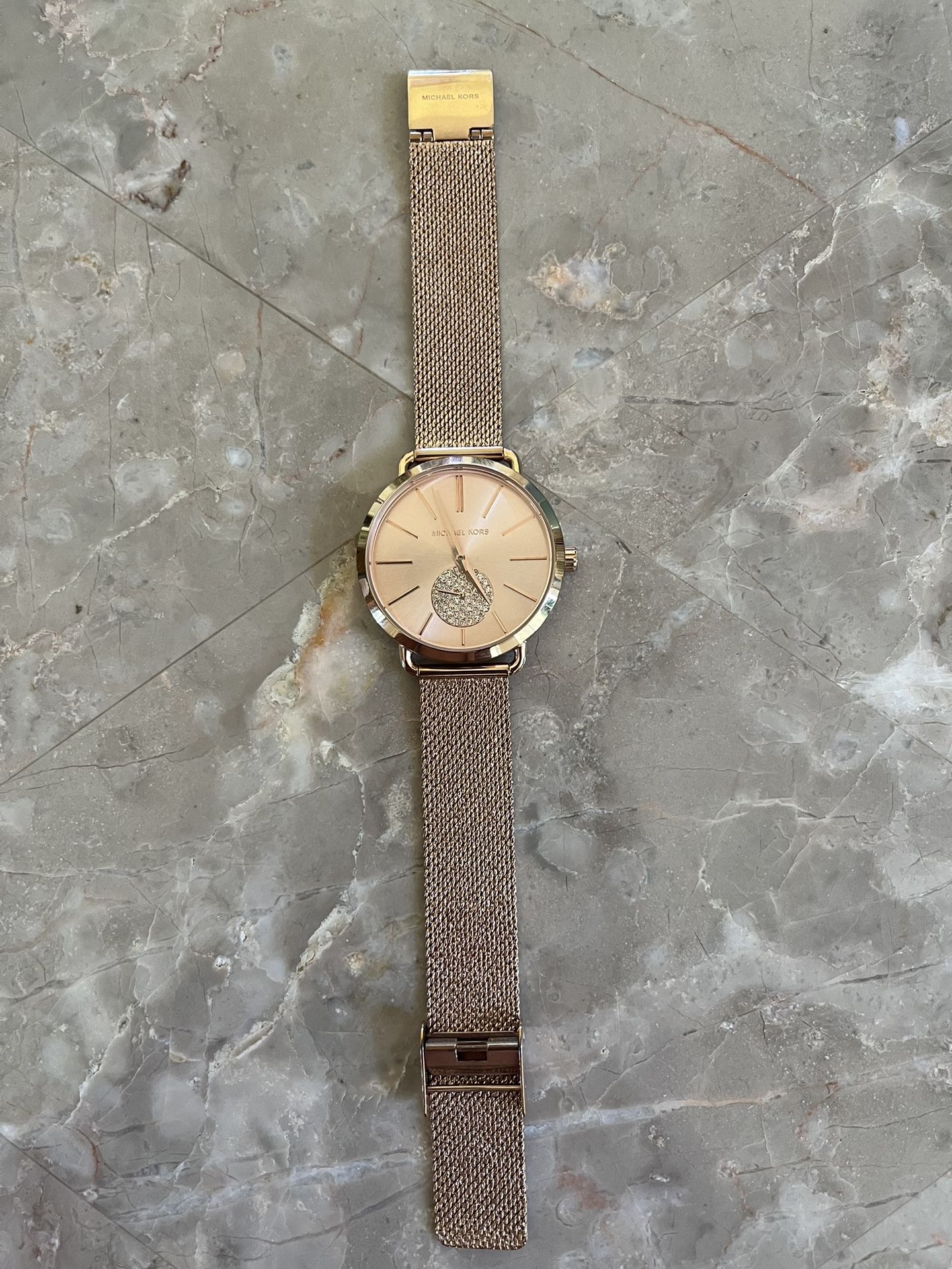 michael kors women’s portia rose gold stainless steel