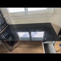 Black Glass Desk/table Top