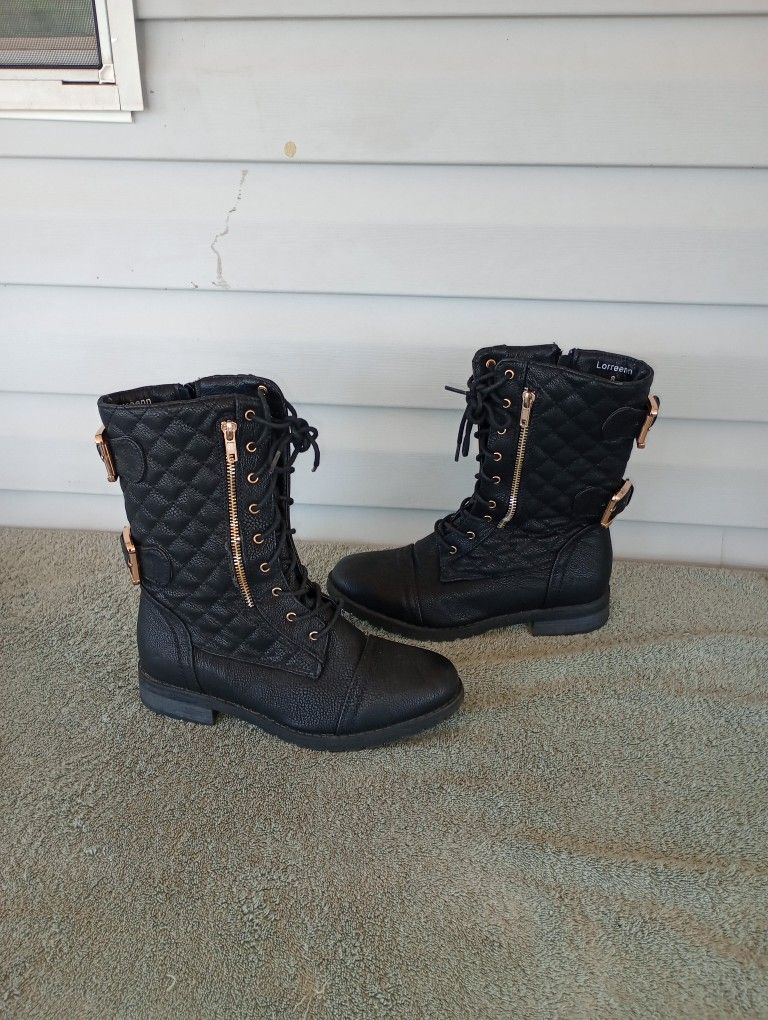 WOMEN'S BLACK LORREENN-HI WOMEN’S QUILTED SIZE 8
