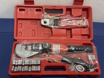 CKE Upgraded Hydraulic Crimping Tool/Hydraulic Crimper for 1/8" 5/32" 3/16" Stainless Steel Cable Railing Fittings Hardware, 10 Ton Stainless Steel Ba