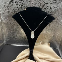 Moon Stone Pendant Necklace 