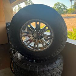 295/70r17 Toyo tires, 9” wheels