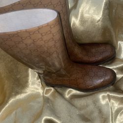 Gucci Womens Rubber Rain Boots (NO BOX)