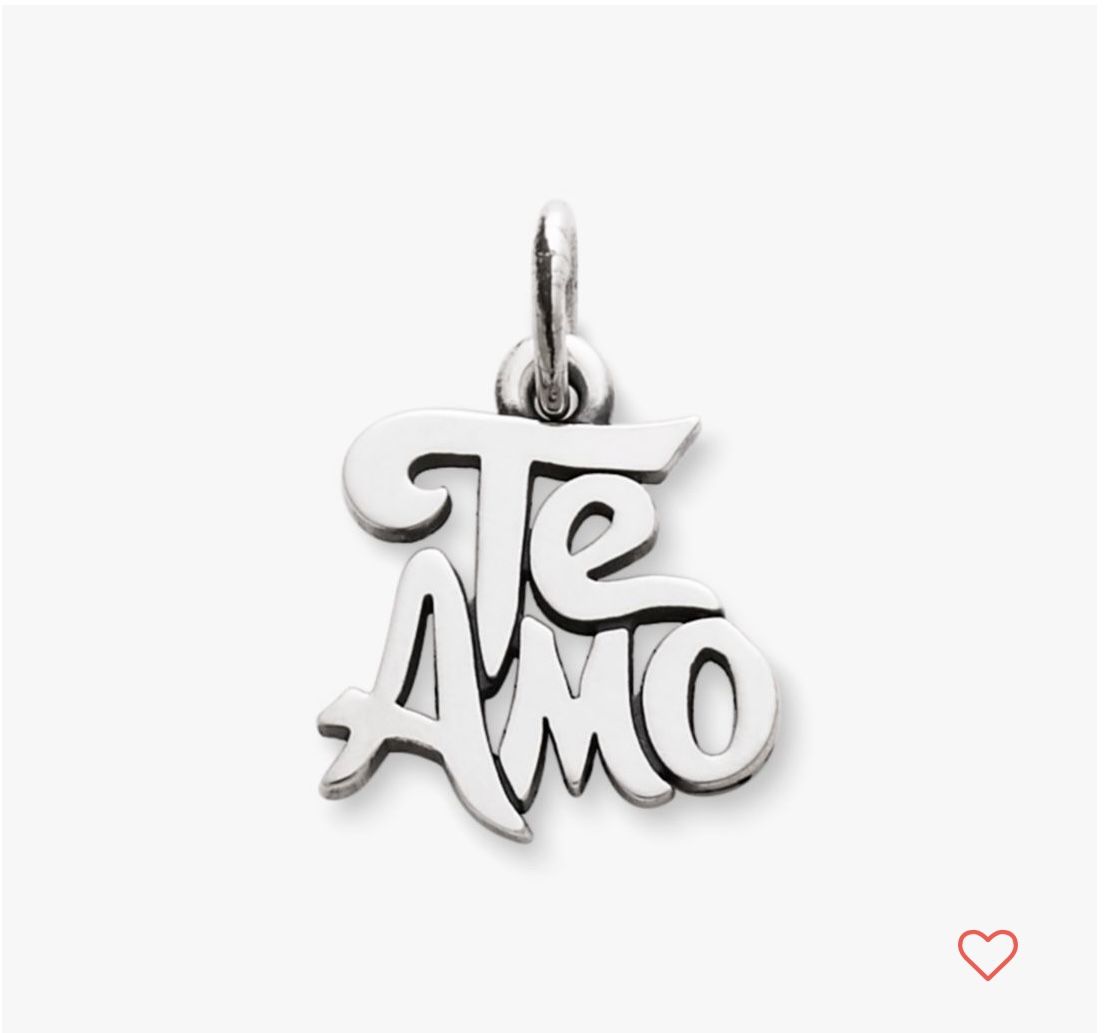 James Avery Te Amo Sterling Silver Charm