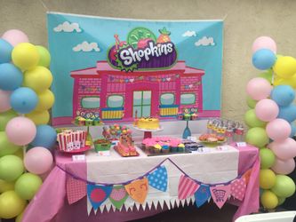 Shopkins party pack!!! Large backdrop as seen in picture