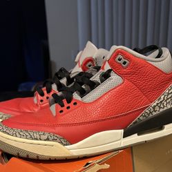 Nike Air Jordan 3 Retro SE Unite Fire Red Cement Men's Size 11 