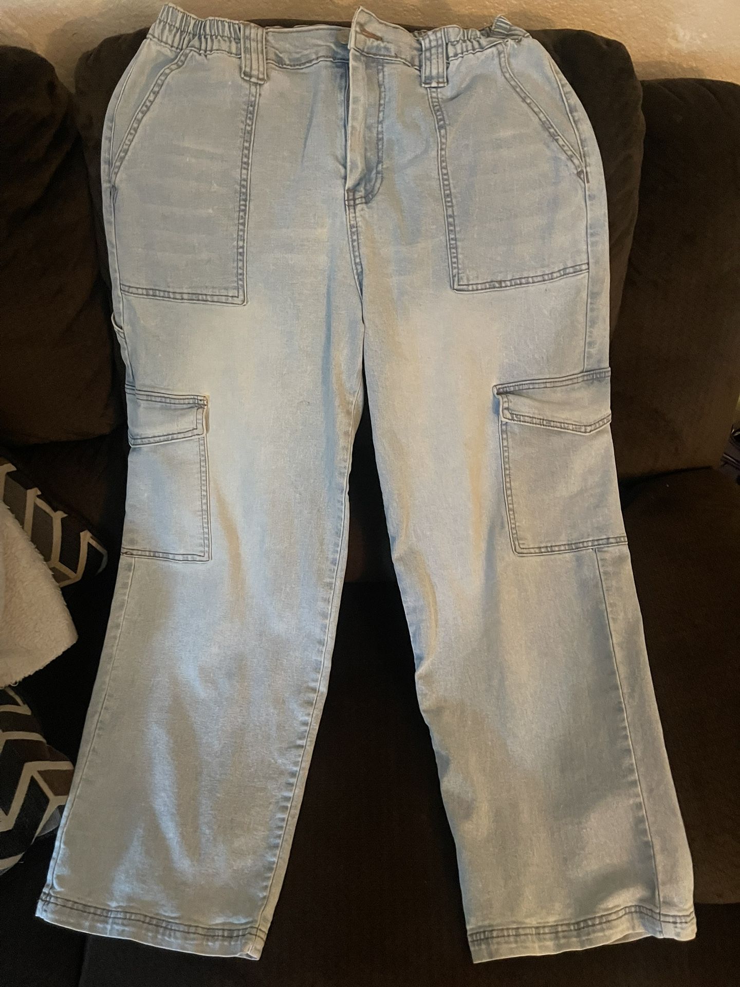 Women’s Xl Baggy Pants With Stretchy Waist Band