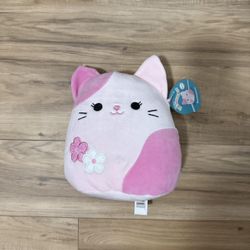 Squishmallow Roseanne Pink Sakura Cat 8” Plush Hot Topic Exclusive 2023