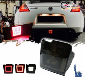 Smoked 3in1 Led Rear 4th Brake Light Reversing Fog Lamp For Nissan 370Z 2009-Up