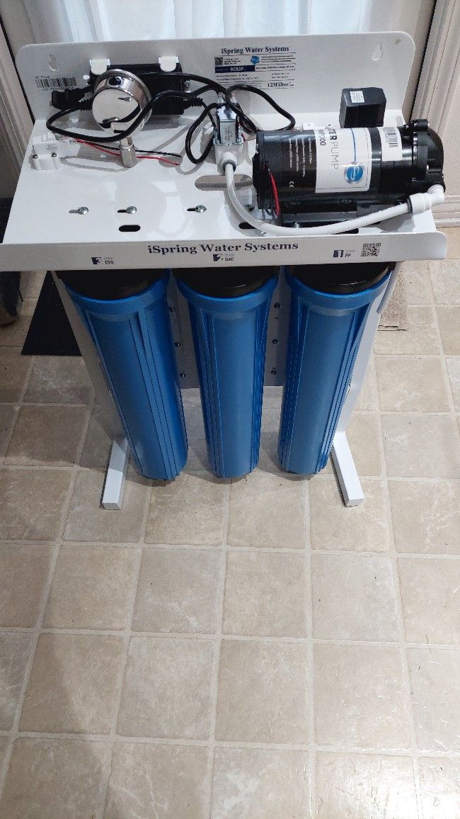 iSpring RCB3P 300 GPD Tankless Free-Standing Reverse Osmosis Water Filtration .6th