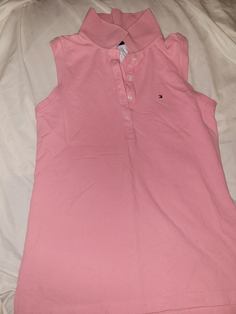 Tommy Hilfiger Pink Sleeveless Polo