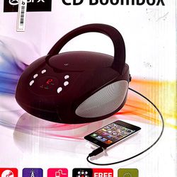 GPX BC112B CD Boombox AM/FM Line In Black