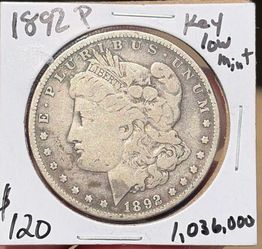 1892 MORGAN SILVER DOLLAR!! LOW MINTAGE!
