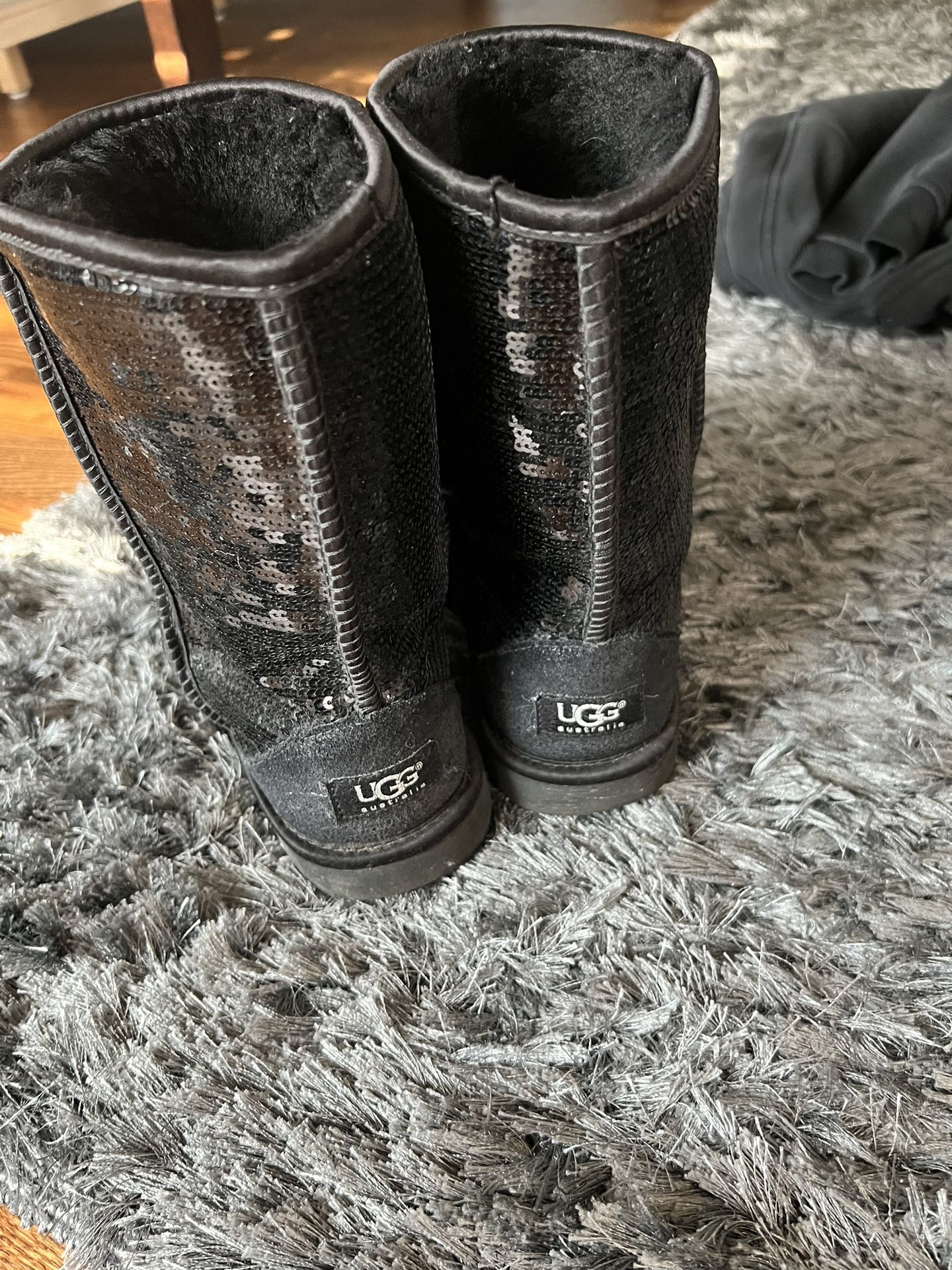 Ugg Black Sequin Boots Size Great Condition
