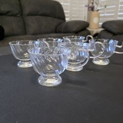 Clear Scalloped Glass Expresso Mug