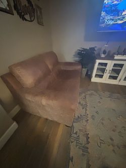 Real leather couches and ottoman