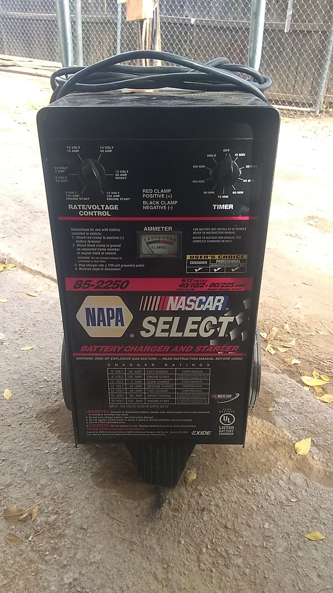 Napa Battery Charger & Starter 85-2250