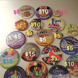 Disney Pin Back Buttons