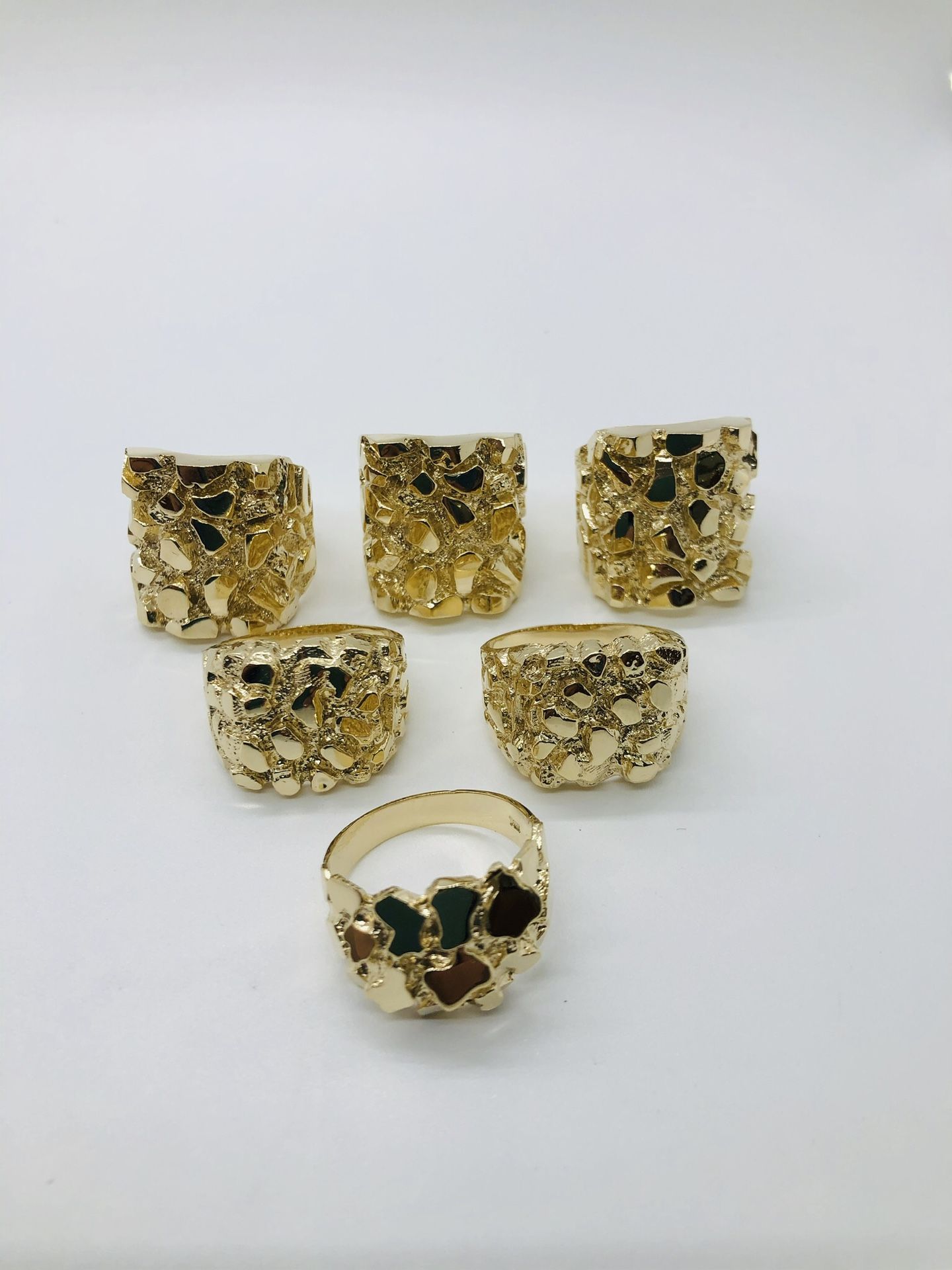 New Gold Nugget Rings size 10.5 and up