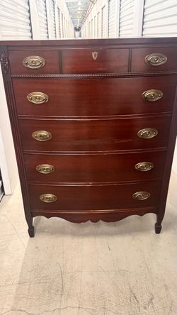Dixie 5-Drawer Dresser – Dark Wood Finish