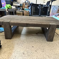 Restoration Hardware Oak Coffee Table And And Table