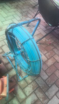 Electrician Fiberglass Fish Tape Duct Rodder – Steel Reel – ∼450ft