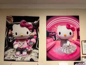 Hello kitty paintings