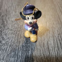 Vintage Disney Mickey Mouse Tiny Tim "A Christmas Carol" Porcelain Ornament Made In Japan