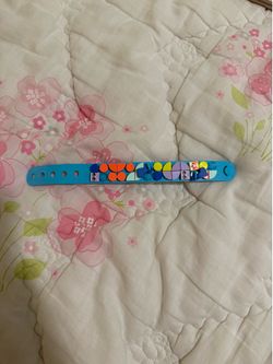 LEGO blue wristband with lego pieces