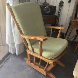 Vintage, Handmade, Cusioned Sliding  Rocking Chair. Perfect Condition