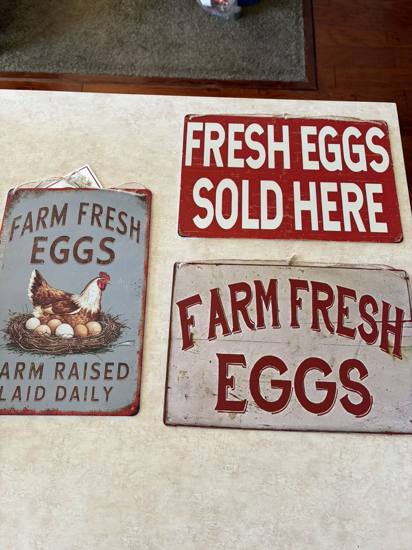 Metal Egg Signs