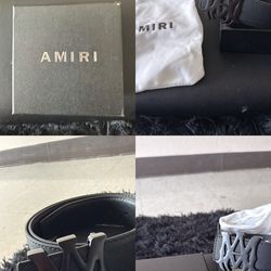 AMIRI MA Monogram Belt - Matte Black00
