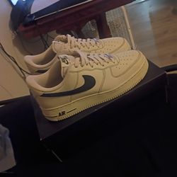 Nike Air Force Ones Khaki And Black Colorway