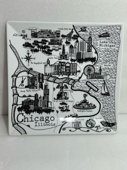 The Dish Chicago Collection Square Ceramic Plate