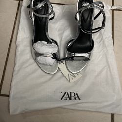 Zara Metallic Heels
