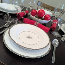 Target First Frost Holiday Dinnerware - Complete 30-Piece Set + Bonus Accessories