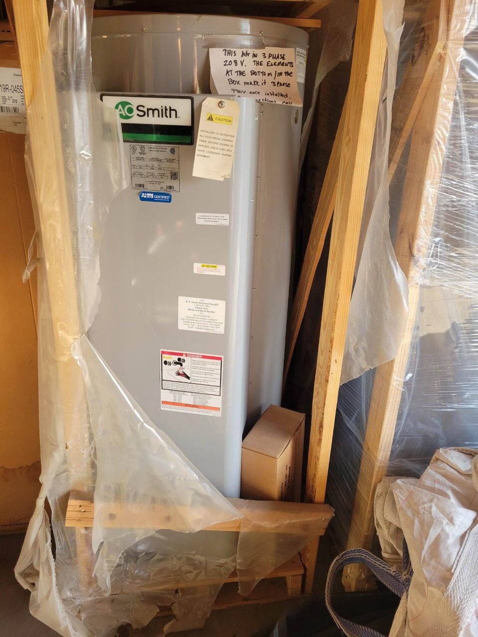A.O. Smith DRE 80100/480volt/3 Phase Commercial Water Heater for Sale