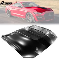 Fits 2018-2023 Ford Mustang 2Dr GT500 Style Aluminum Front Bumper Hood - Unpainted