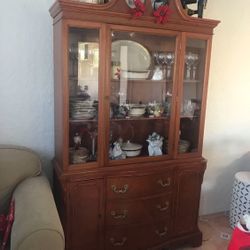 Antique Dutch china cabinet