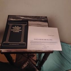 US Supreme Court Education Cases By Data Research Inc Copyright 1990 W/ Dear Educator Thank You Letter From Data Research 