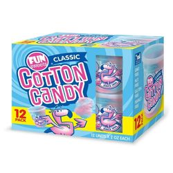 Fun Sweets - Classic Cotton Candy Can, 1.5oz - 12 Ct
