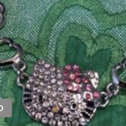 Hello Kitty Silvertone Bracelet