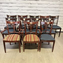 Vintage Tell City Chairs Mahogany 12pc