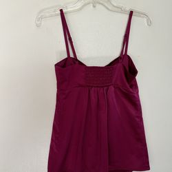 Women’s H&M Polyester/Spandex, Spaghetti Strap Raspberry Color Top… Size 4