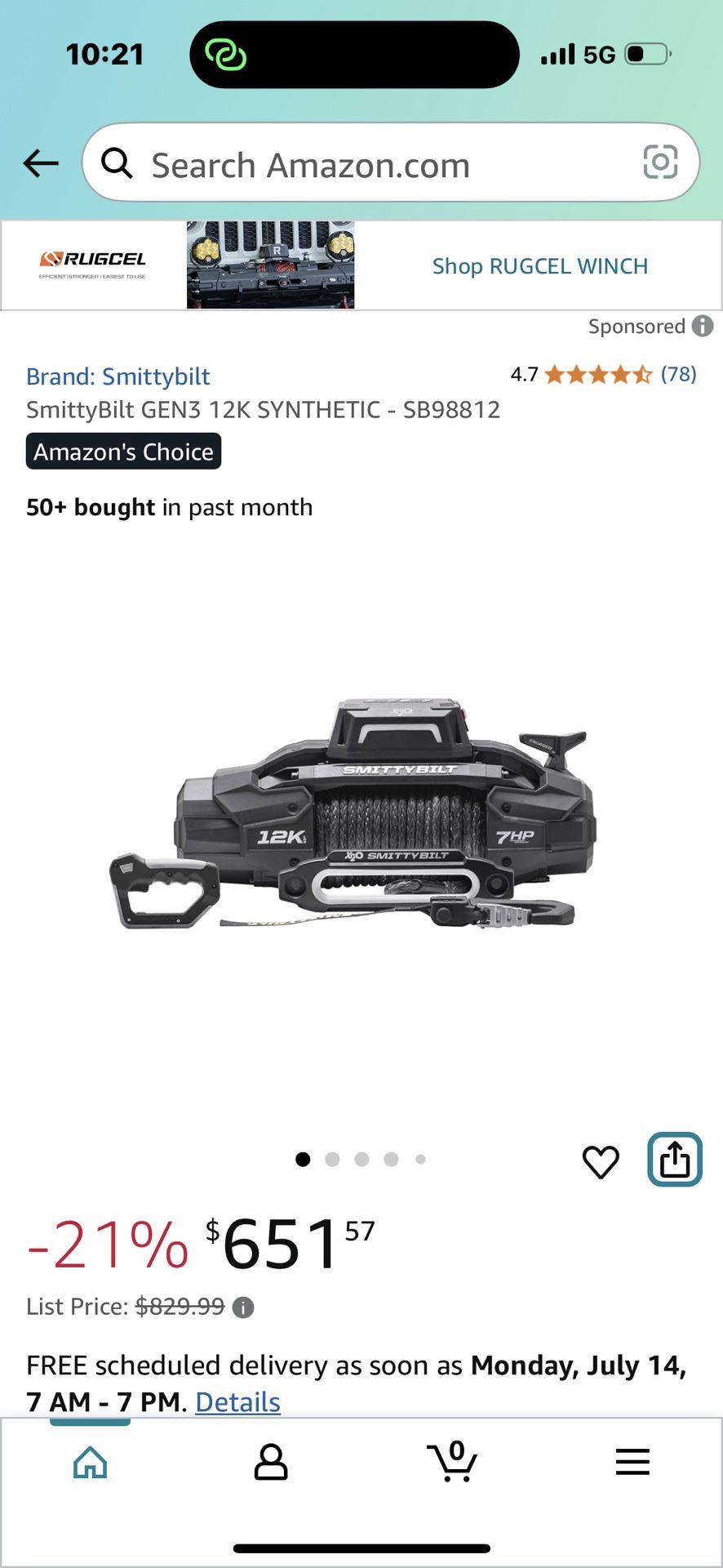 Apex Badlands 12,000 Lb Winch Brand New